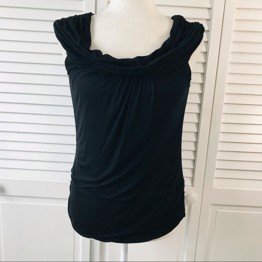 2/$50 WHITE HOUSE BLACK MARKET Black Sleeveless Top Size Medium